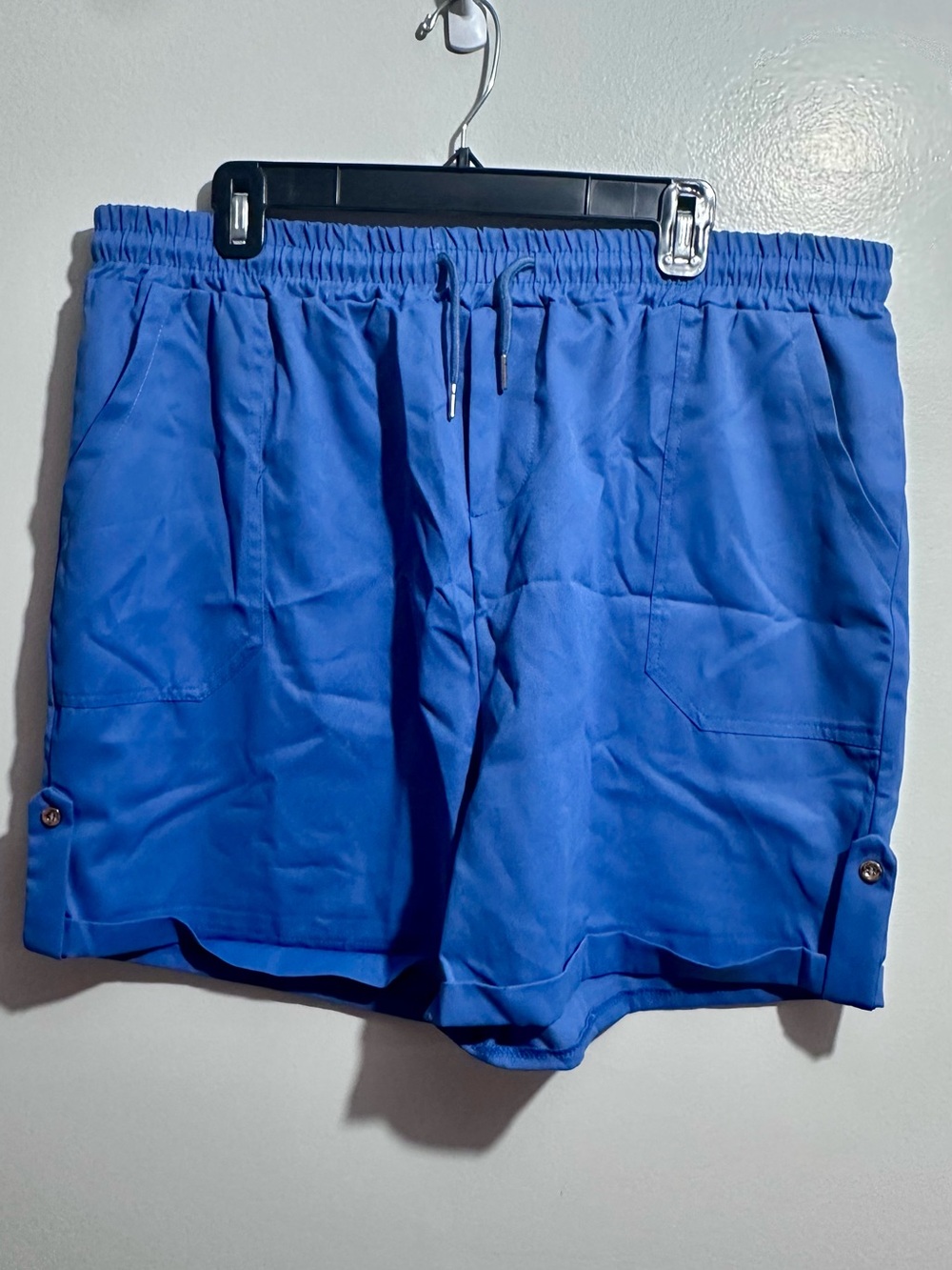 Blue Elastic-Waist Hybrid Shorts Size 3XL (1117)
